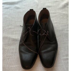Salvatore Ferragamo Brown Leather Chukka Boots Made in Italy Men’s Size 12